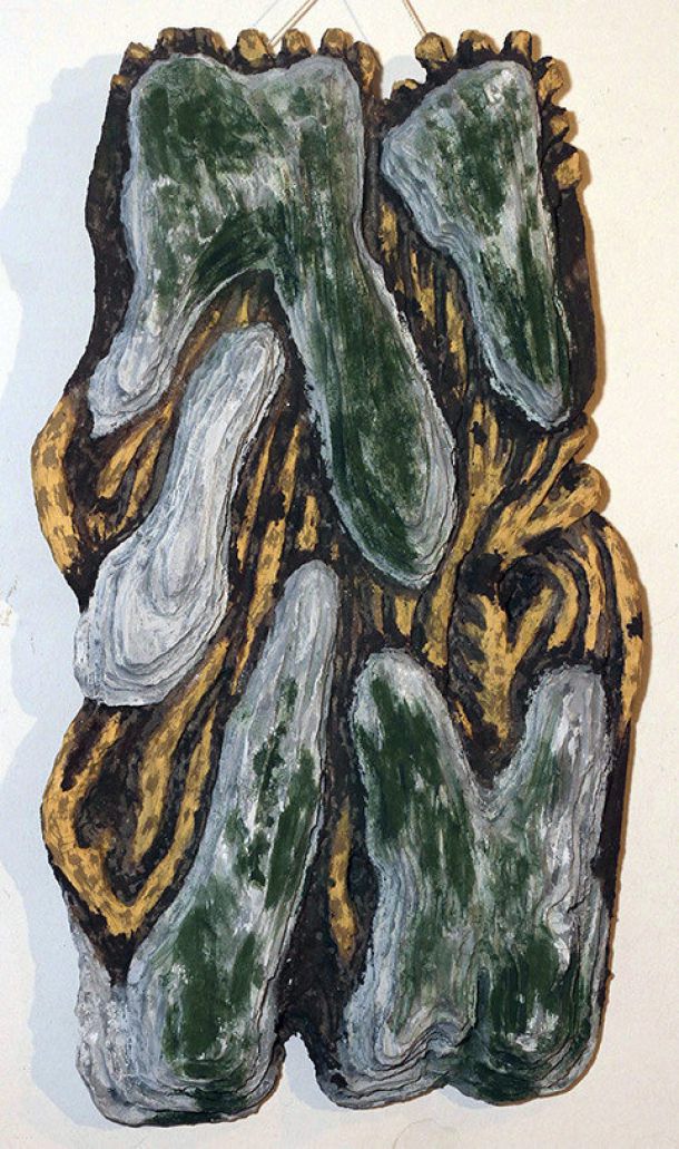 Relief von Holzbildhauer W.R. Hell "Relief Nr. 18"